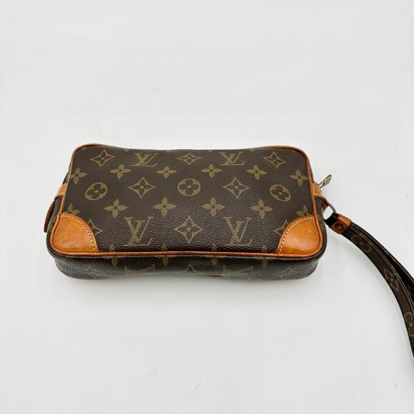 Vintage LOUIS VUITTON Wristlet Monogram Canvas Marly Dragonne PM Clutch - Picture 9 of 13